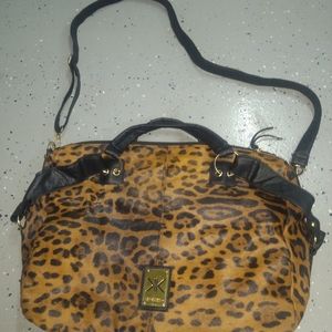KK Large Leopard Print Handbag Purse